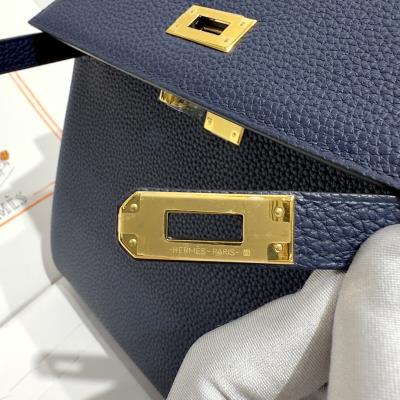wholesale quality hermes kelly 25 togo retourn bleu saphir ghw